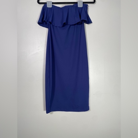 Susana Monaco Strapless navy blue dress - Picture 4 of 8